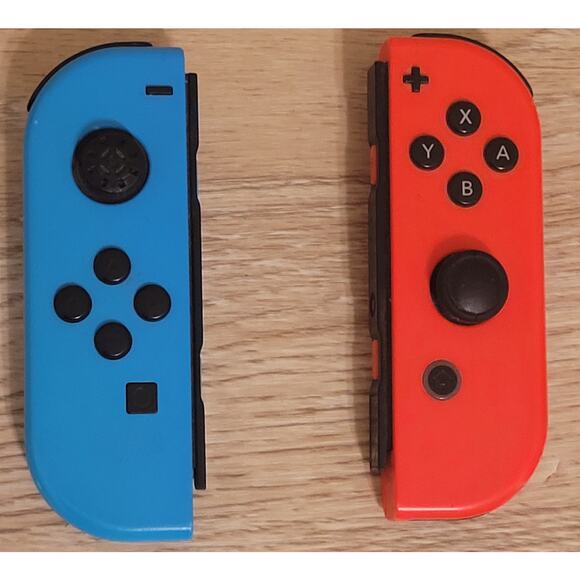 Nintendo Switch Joy-Con - Neon Blue/Neon Red Pre-owned Untested Missing Grip - Picture 1 of 9